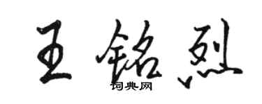 骆恒光王铭烈行书个性签名怎么写