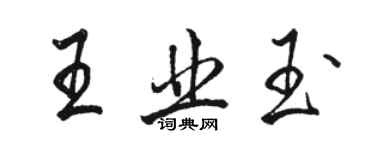 骆恒光王业玉行书个性签名怎么写