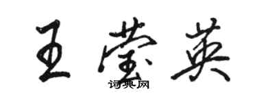 骆恒光王莹英行书个性签名怎么写