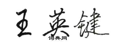 骆恒光王英键行书个性签名怎么写