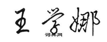 骆恒光王学娜行书个性签名怎么写