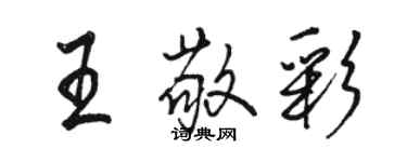 骆恒光王敬彩行书个性签名怎么写