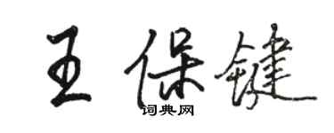 骆恒光王保键行书个性签名怎么写