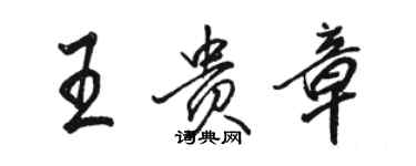 骆恒光王贵章行书个性签名怎么写
