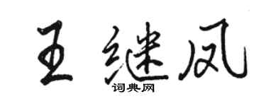 骆恒光王继凤行书个性签名怎么写