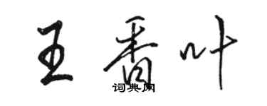骆恒光王香叶行书个性签名怎么写