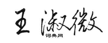 骆恒光王淑微行书个性签名怎么写
