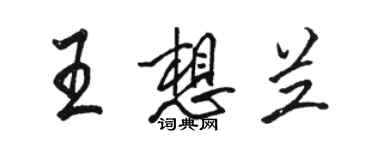骆恒光王想兰行书个性签名怎么写
