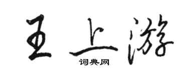 骆恒光王上游行书个性签名怎么写