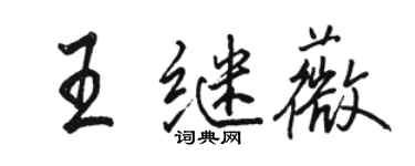 骆恒光王继薇行书个性签名怎么写