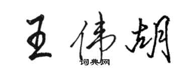 骆恒光王伟胡行书个性签名怎么写
