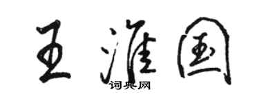 骆恒光王淮国行书个性签名怎么写