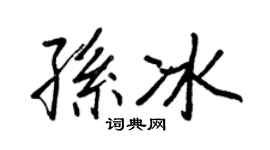 王正良孙冰行书个性签名怎么写