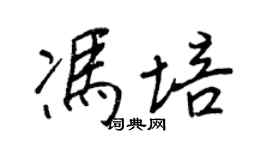 王正良冯培行书个性签名怎么写