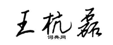 王正良王杭磊行书个性签名怎么写