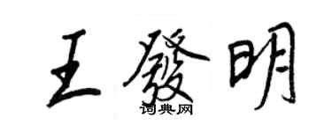 王正良王发明行书个性签名怎么写