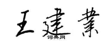 王正良王建业行书个性签名怎么写