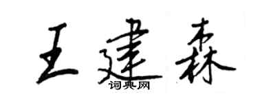 王正良王建森行书个性签名怎么写