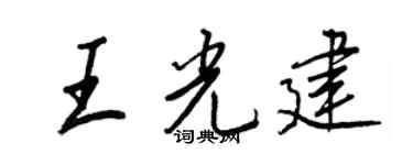 王正良王光建行书个性签名怎么写