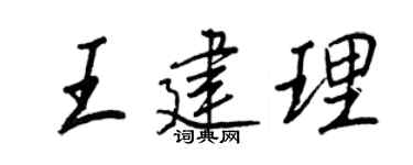 王正良王建理行书个性签名怎么写