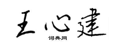 王正良王心建行书个性签名怎么写