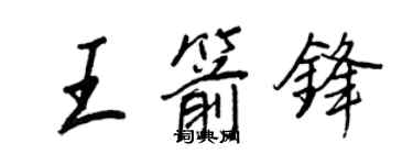 王正良王箭锋行书个性签名怎么写