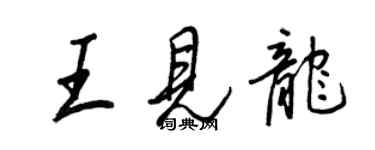王正良王见龙行书个性签名怎么写