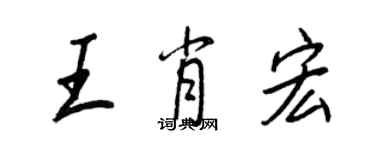 王正良王肖宏行书个性签名怎么写