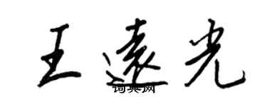 王正良王远光行书个性签名怎么写