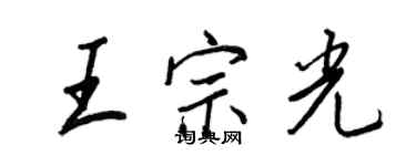 王正良王宗光行书个性签名怎么写