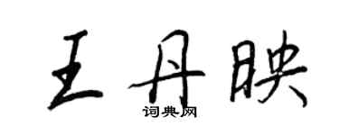 王正良王丹映行书个性签名怎么写