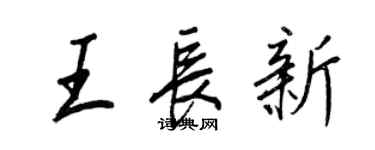 王正良王长新行书个性签名怎么写