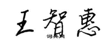 王正良王智惠行书个性签名怎么写