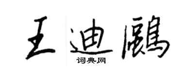 王正良王迪鸥行书个性签名怎么写