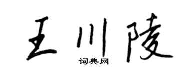 王正良王川陵行书个性签名怎么写