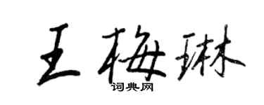 王正良王梅琳行书个性签名怎么写
