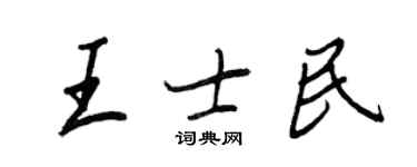 王正良王士民行书个性签名怎么写