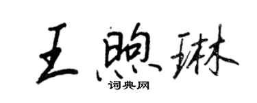 王正良王煦琳行书个性签名怎么写