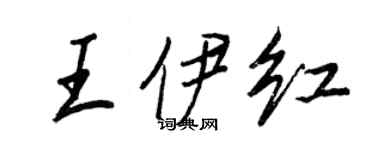 王正良王伊红行书个性签名怎么写