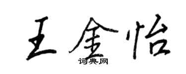 王正良王金怡行书个性签名怎么写