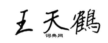 王正良王天鹤行书个性签名怎么写