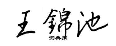 王正良王锦池行书个性签名怎么写