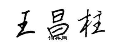 王正良王昌柱行书个性签名怎么写