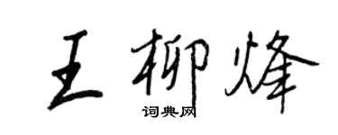 王正良王柳烽行书个性签名怎么写