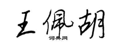 王正良王佩胡行书个性签名怎么写
