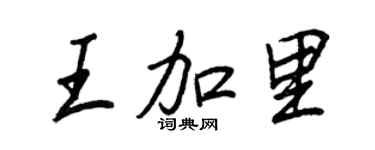 王正良王加里行书个性签名怎么写