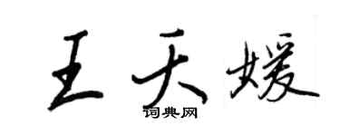 王正良王夭媛行书个性签名怎么写