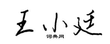 王正良王小廷行书个性签名怎么写