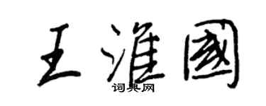 王正良王淮国行书个性签名怎么写