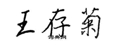 王正良王存菊行书个性签名怎么写